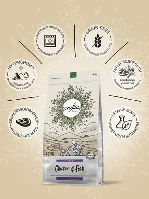 Повседневные корма Craftia Сухой корм CRAFTIA HARMONA для взрослых кошек из курицы и рыбы 4,5 кг (вид 8) Повседневные корма Craftia Сухой корм CRAFTIA HARMONA для взрослых кошек из курицы и рыбы 4,5 кг (фото, вид 8)