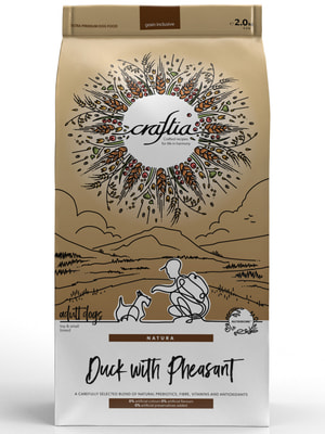 Повседневные корма Craftia Сухой корм CRAFTIA NATURA для взрослых собак миниатюрных и мелких пород из утки с фазаном 2 кг (вид 3) Повседневные корма Craftia Сухой корм CRAFTIA NATURA для взрослых собак миниатюрных и мелких пород из утки с фазаном 2 кг (фото, вид 3)