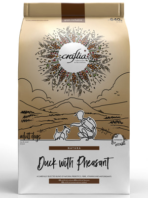 Повседневные корма Craftia Сухой корм CRAFTIA NATURA для взрослых собак миниатюрных и мелких пород из утки с фазаном 640 г (вид 3) Повседневные корма Craftia Сухой корм CRAFTIA NATURA для взрослых собак миниатюрных и мелких пород из утки с фазаном 640 г (фото, вид 3)