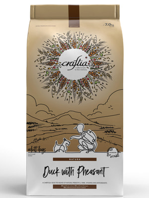 Повседневные корма Craftia Сухой корм CRAFTIA NATURA для взрослых собак миниатюрных и мелких пород из утки с фазаном 7 кг (вид 3) Повседневные корма Craftia Сухой корм CRAFTIA NATURA для взрослых собак миниатюрных и мелких пород из утки с фазаном 7 кг (фото, вид 3)
