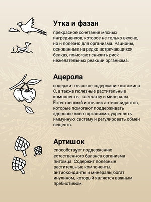 Повседневные корма Craftia Сухой корм CRAFTIA NATURA для взрослых собак средних и крупных пород из утки с фазаном 2 кг (вид 9) Повседневные корма Craftia Сухой корм CRAFTIA NATURA для взрослых собак средних и крупных пород из утки с фазаном 2 кг (фото, вид 9)