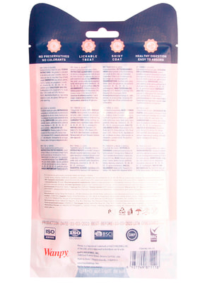 Повседневные Wanpy Wanpy Cat Лакомство для кошек «нежное пюре» из тунца и лосося 70 г (вид 1) Повседневные Wanpy Wanpy Cat Лакомство для кошек «нежное пюре» из тунца и лосося 70 г (фото, вид 1)