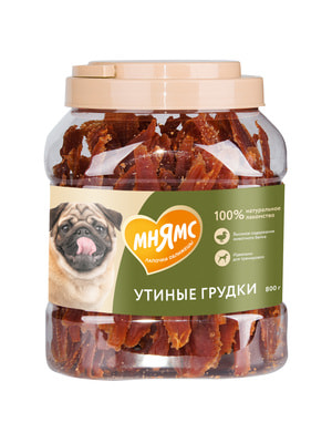 Повседневные Мнямс Лакомство Мнямс для собак утиные грудки в банке 800 г (вид 8) Повседневные Мнямс Лакомство Мнямс для собак утиные грудки в банке 800 г (фото, вид 8)