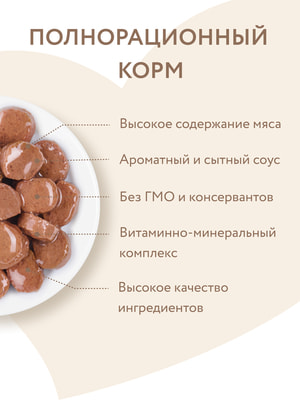 Повседневные корма Мнямс Влажный корм Мнямс Кусочки в соусе с лососем для стерилизованных кошек 85г (вид 3) Повседневные корма Мнямс Влажный корм Мнямс Кусочки в соусе с лососем для стерилизованных кошек 85г (фото, вид 3)