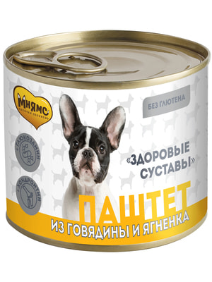 Повседневные корма Мнямс Влажный корм Мнямс Паштет из говядины и ягненка для собак всех пород «ЗДОРОВЫЕ СУСТАВЫ» 200 г (вид 7) Повседневные корма Мнямс Влажный корм Мнямс Паштет из говядины и ягненка для собак всех пород «ЗДОРОВЫЕ СУСТАВЫ» 200 г (фото, вид 7)
