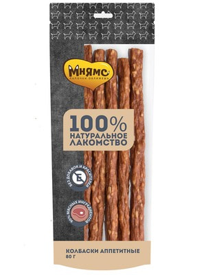 Повседневные Мнямс Лакомство Мнямс для собак Колбаски аппетитные 80г (вид 9) Повседневные Мнямс Лакомство Мнямс для собак Колбаски аппетитные 80г (фото, вид 9)