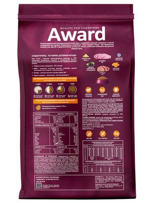 Повседневные корма Award Сухой корм AWARD для щенков от 1 мес, беременных и кормящих сук средних пород с индейкой и курицей с добавлением моркови и черной смородины 2кг (вид 1) Повседневные корма Award Сухой корм AWARD для щенков от 1 мес, беременных и кормящих сук средних пород с индейкой и курицей с добавлением моркови и черной смородины 2кг (фото, вид 1)