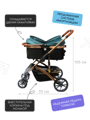 Коляски Mr.Kranch Коляска прогулочная Mr.Kranch для собак и кошек большая с амортизацией (макс. нагрузка 20 кг), голубая (вид 11) Коляски Mr.Kranch Коляска прогулочная Mr.Kranch для собак и кошек большая с амортизацией (макс. нагрузка 20 кг), голубая (фото, вид 11)