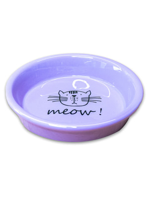 Миски, поилки, хранение корма Mr.Kranch Миска Mr.Kranch керамическая для кошек MEOW! 200 мл сиреневая (вид 2) Миски, поилки, хранение корма Mr.Kranch Миска Mr.Kranch керамическая для кошек MEOW! 200 мл сиреневая (фото, вид 2)