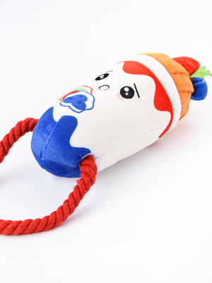 Для совместной игры Mr.Kranch Игрушка Mr.Kranch для собак "Йогурт" плюшевая с канатиком и пищалкой 19 см (вид 3) Для совместной игры Mr.Kranch Игрушка Mr.Kranch для собак "Йогурт" плюшевая с канатиком и пищалкой 19 см (фото, вид 3)