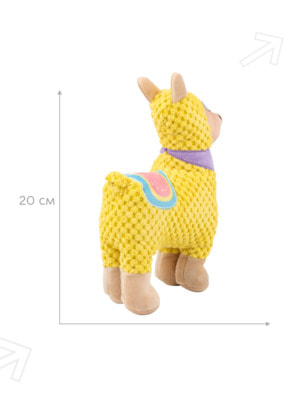 Для совместной игры Mr.Kranch Игрушка Mr.Kranch для собак "Лама" плюшевая с пищалкой 20 см желтая (вид 9) Для совместной игры Mr.Kranch Игрушка Mr.Kranch для собак "Лама" плюшевая с пищалкой 20 см желтая (фото, вид 9)