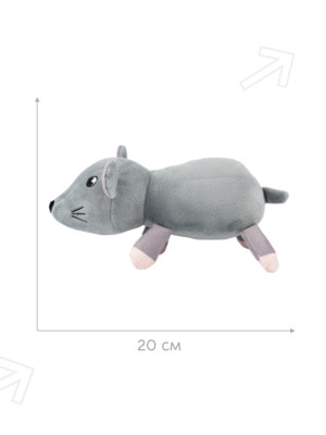 Для совместной игры Mr.Kranch Игрушка Mr.Kranch для собак "Мышь" плюшевая 20 см серая (вид 9) Для совместной игры Mr.Kranch Игрушка Mr.Kranch для собак "Мышь" плюшевая 20 см серая (фото, вид 9)