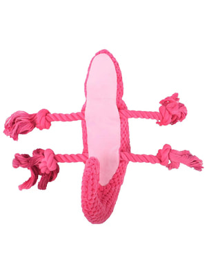 Для совместной игры Mr.Kranch Игрушка Mr.Kranch для собак "Хамелеон" плюшевая с канатиками и пищалкой 26 см розовая (вид 6) Для совместной игры Mr.Kranch Игрушка Mr.Kranch для собак "Хамелеон" плюшевая с канатиками и пищалкой 26 см розовая (фото, вид 6)