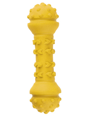 Апортировки Mr.Kranch Игрушка Mr.Kranch для собак Гантель дентальная 18 см желтая с ароматом сливок (вид 3) Апортировки Mr.Kranch Игрушка Mr.Kranch для собак Гантель дентальная 18 см желтая с ароматом сливок (фото, вид 3)