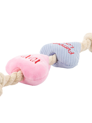 Mr.Kranch Игрушка Mr.Kranch для собак канат с сердечками 30*8 см розовая (вид 5) Mr.Kranch Игрушка Mr.Kranch для собак канат с сердечками 30*8 см розовая (фото, вид 5)