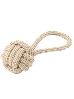 Апортировки Mr.Kranch Игрушка Mr.Kranch для собак Мяч из каната на кольцевом шнуре 23*8 см цвет натуральный (вид 3) Апортировки Mr.Kranch Игрушка Mr.Kranch для собак Мяч из каната на кольцевом шнуре 23*8 см цвет натуральный (фото, вид 3)