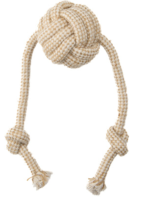 Апортировки Mr.Kranch Игрушка Mr.Kranch для собак Мяч из каната на шнуре 48*8 см цвет натуральный (вид 2) Апортировки Mr.Kranch Игрушка Mr.Kranch для собак Мяч из каната на шнуре 48*8 см цвет натуральный (фото, вид 2)