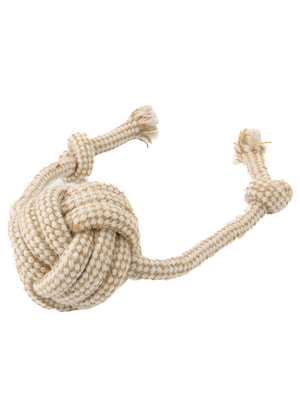 Апортировки Mr.Kranch Игрушка Mr.Kranch для собак Мяч из каната на шнуре 48*8 см цвет натуральный (вид 4) Апортировки Mr.Kranch Игрушка Mr.Kranch для собак Мяч из каната на шнуре 48*8 см цвет натуральный (фото, вид 4)