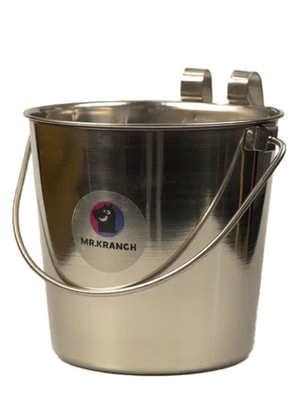 Миски, поилки, хранение корма Mr.Kranch Ведро Mr.Kranch из нержавеющей стали с креплением для клеток и вольеров 6,8 л (вид 7) Миски, поилки, хранение корма Mr.Kranch Ведро Mr.Kranch из нержавеющей стали с креплением для клеток и вольеров 6,8 л (фото, вид 7)