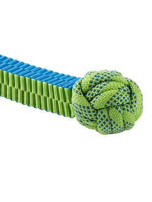 Апортировки Mr.Kranch Игрушка Mr.Kranch для собак Плетеный жгут с мячом, 13 см зеленая (вид 1) Апортировки Mr.Kranch Игрушка Mr.Kranch для собак Плетеный жгут с мячом, 13 см зеленая (фото, вид 1)