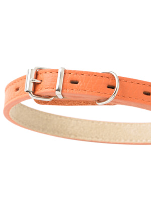 Ошейники, шлейки, намордники Mr.Kranch Ошейник Mr.Kranch для собак из натуральной кожи прямой, 33-40см, оранжевый (вид 4) Ошейники, шлейки, намордники Mr.Kranch Ошейник Mr.Kranch для собак из натуральной кожи прямой, 33-40см, оранжевый (фото, вид 4)