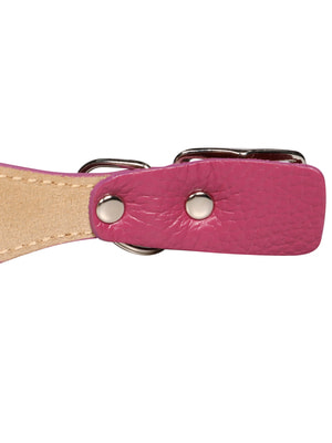 Ошейники, шлейки, намордники Mr.Kranch Ошейник Mr.Kranch для собак из натуральной кожи с QR-адресником, 22-26см, малиновый (вид 4) Ошейники, шлейки, намордники Mr.Kranch Ошейник Mr.Kranch для собак из натуральной кожи с QR-адресником, 22-26см, малиновый (фото, вид 4)