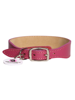 Ошейники, шлейки, намордники Mr.Kranch Ошейник Mr.Kranch для собак из натуральной кожи с QR-адресником, 22-26см, малиновый (вид 5) Ошейники, шлейки, намордники Mr.Kranch Ошейник Mr.Kranch для собак из натуральной кожи с QR-адресником, 22-26см, малиновый (фото, вид 5)