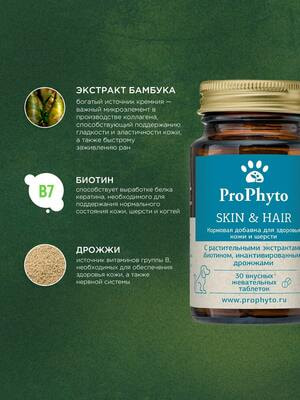 ProPhyto ProPhyto для Кожи и Шерсти, 100 таблеток (вид 2) ProPhyto ProPhyto для Кожи и Шерсти, 100 таблеток (фото, вид 2)