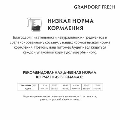     GRANDORF Fresh Dog Adult MAXI Salmon&amp;Sweet Potato    ,     10  (,  8)