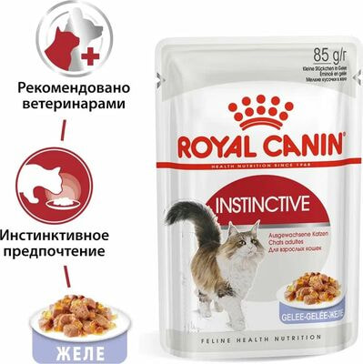 Влажные корма, консервы Royal Canin Корм для взрослых кошек Royal Canin Instinctive Корм консервированный ,желе 28 шт по 85 г (вид 2) Влажные корма, консервы Royal Canin Корм для взрослых кошек Royal Canin Instinctive Корм консервированный ,желе 28 шт по 85 г (фото, вид 2)