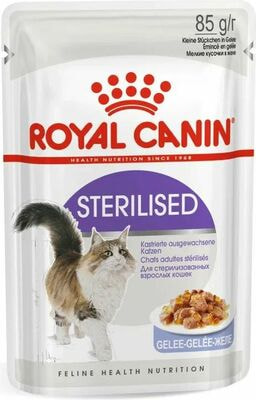 Влажные корма, консервы Royal Canin Корм консервированный Royal Canin Sterilised для взрослых кошек в желе 28 шт. по 85 г (вид 1) Влажные корма, консервы Royal Canin Корм консервированный Royal Canin Sterilised для взрослых кошек в желе 28 шт. по 85 г (фото, вид 1)