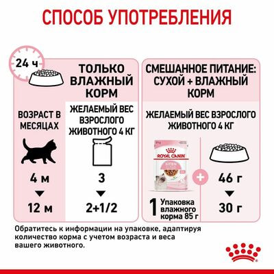 Влажные корма, консервы Royal Canin Консервированный корм для котят Royal Canin Kitten в возрасте до 2 месяцев в соусе 28 шт по 85 г (вид 4) Влажные корма, консервы Royal Canin Консервированный корм для котят Royal Canin Kitten в возрасте до 2 месяцев в соусе 28 шт по 85 г (фото, вид 4)