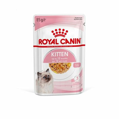 Влажные корма, консервы Royal Canin Корм консервированный полнорационный Royal Canin Kitten Jelly для котят в период второй фазы роста в возрасте до 2 месяцев, кусочки в желе 28 шт по 85 г (вид 1) Влажные корма, консервы Royal Canin Корм консервированный полнорационный Royal Canin Kitten Jelly для котят в период второй фазы роста в возрасте до 2 месяцев, кусочки в желе 28 шт по 85 г (фото, вид 1)