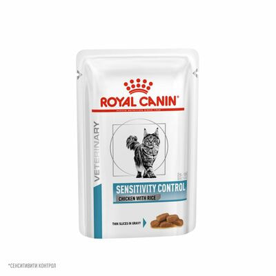 Влажные корма, консервы Royal Canin Royal Canin SENSITIVITY CONTROL CHICKEN WITH RICE. Корм консервированный диетический, для взрослых кошек, при пищевой аллергии, кусочки в соусе, 28 шт по 85 г (вид 2) Влажные корма, консервы Royal Canin Royal Canin SENSITIVITY CONTROL CHICKEN WITH RICE. Корм консервированный диетический, для взрослых кошек, при пищевой аллергии, кусочки в соусе, 28 шт по 85 г (фото, вид 2)
