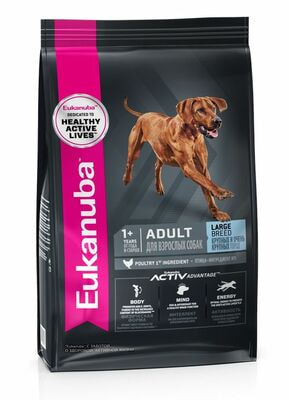 Сухие корма Eukanuba Сухой корм для взрослых собак крупных и очень крупных пород Eukanuba с птицей, 15 кг (вид 1) Сухие корма Eukanuba Сухой корм для взрослых собак крупных и очень крупных пород Eukanuba с птицей, 15 кг (фото, вид 1)