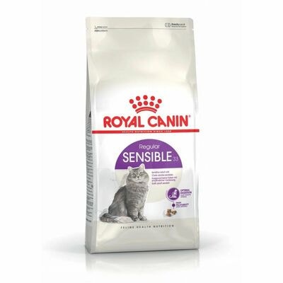 Сухие корма Royal Canin Корм для взрослых кошек с чувствительной пищеварительной системой Royal Canin Sensible 33 сухой сбалансированный, 2 шт по 400 г (вид 1) Сухие корма Royal Canin Корм для взрослых кошек с чувствительной пищеварительной системой Royal Canin Sensible 33 сухой сбалансированный, 2 шт по 400 г (фото, вид 1)