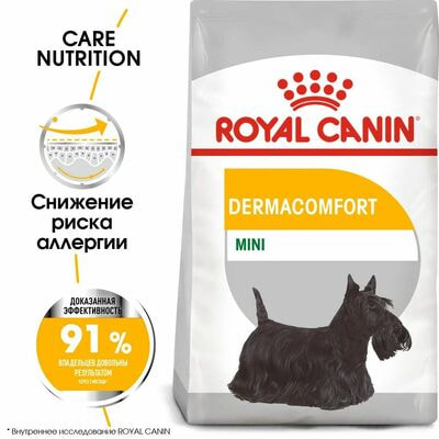 Сухие корма Royal Canin Корм для взрослых собак мелких размеров при раздражениях и зуде кожи Royal Canin Mini Dermacomfort, сухой, 1 кг (вид 2) Сухие корма Royal Canin Корм для взрослых собак мелких размеров при раздражениях и зуде кожи Royal Canin Mini Dermacomfort, сухой, 1 кг (фото, вид 2)