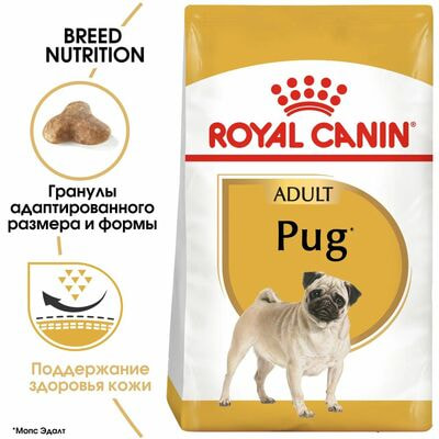 Сухие корма Royal Canin Корм для взрослых собак Royal Canin Pug Adult сухой для породы Мопс от 10 месяцев, 1,5 кг (вид 3) Сухие корма Royal Canin Корм для взрослых собак Royal Canin Pug Adult сухой для породы Мопс от 10 месяцев, 1,5 кг (фото, вид 3)