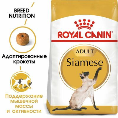 Сухие корма Royal Canin Корм для кошек Royal Canin Siamese Adult Корм сухой сбалансированный для взрослых сиамских кошек от 12 месяцев, 2 кг (вид 3) Сухие корма Royal Canin Корм для кошек Royal Canin Siamese Adult Корм сухой сбалансированный для взрослых сиамских кошек от 12 месяцев, 2 кг (фото, вид 3)