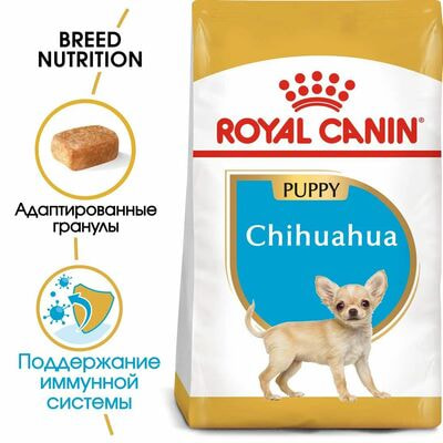 Сухие корма Royal Canin Корм сухой для щенков породы Чихуахуа до 8 месяцев Royal Canin Chihuahua Puppy, 2 шт по 500 г (вид 2) Сухие корма Royal Canin Корм сухой для щенков породы Чихуахуа до 8 месяцев Royal Canin Chihuahua Puppy, 2 шт по 500 г (фото, вид 2)
