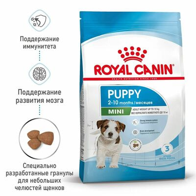 Сухие корма Royal Canin Корм сухой для щенков мелких пород в возрасте до 2 месяцев Royal Canin Mini Puppy, 2 шт по 800 г (вид 2) Сухие корма Royal Canin Корм сухой для щенков мелких пород в возрасте до 2 месяцев Royal Canin Mini Puppy, 2 шт по 800 г (фото, вид 2)