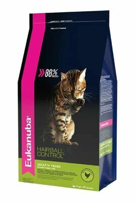 Сухие корма Eukanuba Сухой корм для кошек Eukanuba Hairball Control для снижения образования комочков шерсти и их выведения, 2 кг (вид 2) Сухие корма Eukanuba Сухой корм для кошек Eukanuba Hairball Control для снижения образования комочков шерсти и их выведения, 2 кг (фото, вид 2)