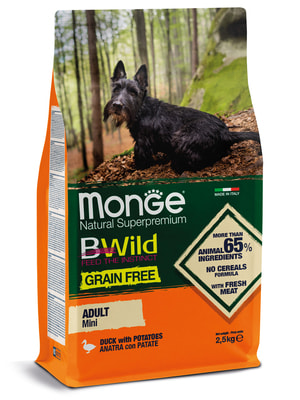   Monge   Monge Dog BWild GRAIN FREE Mini      , ,     2,5  (,  9)