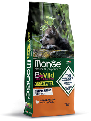   Monge   Monge Dog BWild GRAIN FREE Puppy & Junior  , ,      12  (,  1)