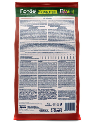   Monge   Monge Dog BWild GRAIN FREE  , ,      2,5  (,  3)