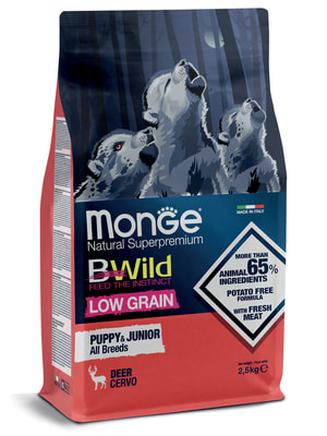 Повседневные корма Monge Сухой корм Monge Dog BWild LOW GRAIN Puppy & junior для щенков, низкозерновой, из мяса оленя 2,5 кг (вид 10) Повседневные корма Monge Сухой корм Monge Dog BWild LOW GRAIN Puppy & junior для щенков, низкозерновой, из мяса оленя 2,5 кг (фото, вид 10)