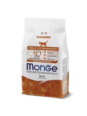 Повседневные корма Monge Сухой корм Monge Cat Speciality Line Monoprotein для котят и беременных кошек, из утки 1,5 кг (вид 1) Повседневные корма Monge Сухой корм Monge Cat Speciality Line Monoprotein для котят и беременных кошек, из утки 1,5 кг (фото, вид 1)