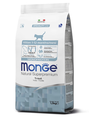 Повседневные корма Monge Сухой корм Monge Cat Speciality Line Monoprotein для котят и беременных кошек, из форели 1,5 кг (вид 11) Повседневные корма Monge Сухой корм Monge Cat Speciality Line Monoprotein для котят и беременных кошек, из форели 1,5 кг (фото, вид 11)