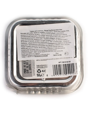 Повседневные корма Monge Влажный корм Monge Dog Monoprotein для собак, паштет из индейки, консервы 150 г (вид 7) Повседневные корма Monge Влажный корм Monge Dog Monoprotein для собак, паштет из индейки, консервы 150 г (фото, вид 7)