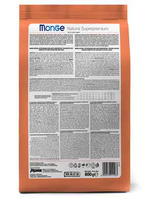 Повседневные корма Monge Сухой корм Monge Dog Speciality Line Monoprotein Mini для взрослых собак мелких пород, из лосося с рисом 800 г (вид 9) Повседневные корма Monge Сухой корм Monge Dog Speciality Line Monoprotein Mini для взрослых собак мелких пород, из лосося с рисом 800 г (фото, вид 9)